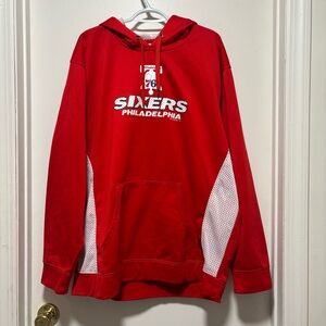 Philadelphia 76ers Red Hoodie hardwood classics men’s 2xl red basketball